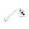 Avon Round Lever on Rose Set (Plain) - Polished Chrome