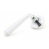 Avon Round Lever on Rose Set (Art Deco) - Polished Chrome 