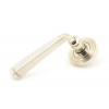 Avon Round Lever on Rose Set (Beehive) - Polished Nickel