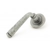 Pewter Avon Round Lever on Rose Set (Plain)