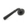 Matt Black Hammered Newbury Lever on Rose Set (Plain)