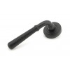 Matt Black Hammered Newbury Lever on Rose Set (Art Deco)