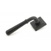 Matt Black Hammered Newbury Lever on Rose Set (Square)