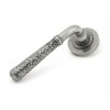 Pewter Hammered Newbury Lever on Rose Set (Plain)