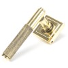 Brompton Lever on Rose Set (Square) - Aged Brass
