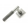 Pewter Brompton Lever on Rose Set (Square)