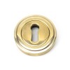 Round Escutcheon (Art Deco) - Aged Brass