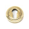 Round Euro Escutcheon (Plain) - Aged Brass