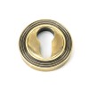 Round Euro Escutcheon (Beehive) - Aged Brass