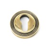 Round Euro Escutcheon (Beehive) - Aged Brass