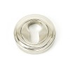 Round Euro Escutcheon (Art Deco) - Polished Nickel