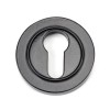 Black Round Euro Escutcheon (Plain)