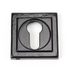 Black Round Euro Escutcheon (Square)