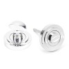 Round Thumbturn Set (Art Deco) - Polished Chrome