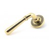 Newbury Lever on Rose Set (Beehive) - Aged Brass