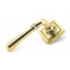 Newbury Lever on Rose Set (Square) - Aged Brass