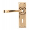 Polished Bronze Avon Lever Lock Set