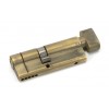 35/45T 5pin Euro Cylinder/Thumbturn - Aged Brass 