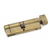 45/45 5pin Euro Cylinder/Thumbturn - Aged Brass