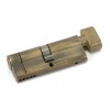 40/40 5pin Euro Cylinder/Thumbturn KA - Aged Brass