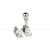 Mushroom Brighton Fastener (Radiused) - Satin Chrome