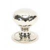 Polished Nickel Hammered Mushroom Cabinet Knob 32mm