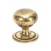 Aged Brass Hammered Mushroom Cabinet Knob 38mm