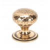 Polished Bronze Hammered Mushroom Cabinet Knob 38mm