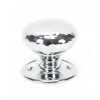 Polished Chrome Hammered Mushroom Mortice/Rim Knob Set