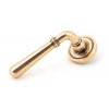 Newbury Lever on Rose Set (Art Deco) - Polished Bronze