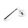 Hammered Newbury Lever on Rose Set (Plain) - Polished Chrome