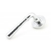 Hammered Newbury Lever on Rose Set (Beehive) - Polished Chrome