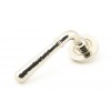 Hammered Newbury Lever on Rose Set (Plain) - Polished Nickel