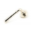 Hammered Newbury Lever on Rose Set (Art Deco) - Polished Nickel