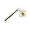 Hammered Newbury Lever on Rose Set (Beehive) - Polished Nickel