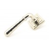 Hammered Newbury Lever on Rose Set (Square) - Polished Nickel