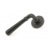 Hammered Newbury Lever on Rose Set (Plain) - Aged Bronze