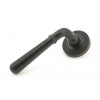 Hammered Newbury Lever on Rose Set (Beehive) - Aged Bronze