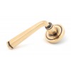 Avon Round Lever on Rose Set (Art Deco) - Polished Bronze