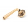 Avon Round Lever on Rose Set (Beehive) - Polished Bronze