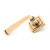 Avon Round Lever on Rose Set (Square) - Polished Bronze