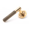 Brompton Lever on Rose Set (Plain) - Polished Bronze