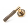 Brompton Lever on Rose Set (Beehive) - Polished Bronze