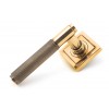 Brompton Lever on Rose Set (Square) - Polished Bronze