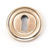 Round Escutcheon (Art Deco) - Polished Bronze