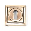 Round Escutcheon (Square) - Polished Bronze