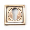 Round Euro Escutcheon (Square) - Polished Bronze