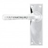 Polished Chrome Hammered Newbury Lever Latch Set