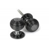 Heavy Beehive Mortice/Rim Knob Set - Pewter