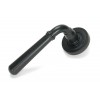 Newbury Lever on Rose Set (Art Deco) - Matt Black